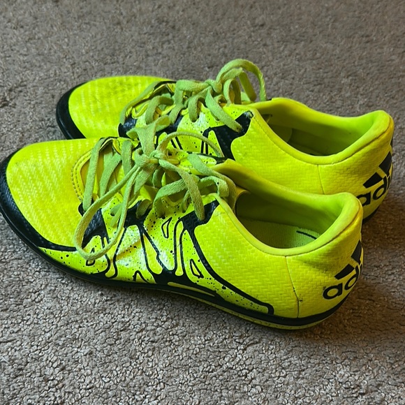 Adidas Neon Yellow Indoor Soccer Cleats - Picture 1 of 3